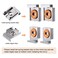 Sunjun Sunjun-001 Set Of 8 Heavy Duty Wall Mirror Brackets With Plastic Stopper And Screws For Hanging, (Sunjun-001)