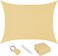D&amp;D Pa Sun Shade Sail Rectangle, Sun Blocking Canopy Sail For Patios, Lawn, Porch, Deck, Backyard, Pergola Or Outdoor Activities, 95% UV Blockage &amp; Breathable Material, Sand (2 X 3 m)
