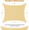 D&amp;D Pa Sun Shade Sail Rectangle, Sun Blocking Canopy Sail For Patios, Lawn, Porch, Deck, Backyard, Pergola Or Outdoor Activities, 95% UV Blockage &amp; Breathable Material, Sand (2 X 3 m)