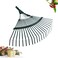 Yardwe Leaf Rake Shrub Rake Garden Leaf Clean Up Tools For Weed Deciduous Grass (Green)