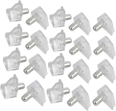 X-DREE Cupboard Cabinet Shelf Support Pegs Pins Bracket Holder Clear 5mm Dia 20Pcs