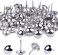 BronaGrand 100 Pieces Upholstery Tacks Furniture Nails Pins, 7/16 Inch (Silver)
