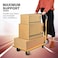 ZQY Mobile Platform Trolley Foldable Easy To Store Weight-Bearing 330Lb Universal Swivel Wheel Warehouse Flatbed Small Trailer Pull Cargo Truck Hand-Drawn Four-Wheeled Trolley