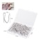 Nydotd 58 Pcs Metal Curtain Hooks Silver Rustproof Stainless Steel Plated Nickel Hooks Heavy-Duty Offset Pin-On Drapery Hooks For Window Curtain Door Curtain And Shower Curtain(1.2" X 1")