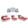 Tiberham Flush Mount Bracket, Tiberham Sectional Sofa Interlocking Clip Furniture Connector, Heavy Duty Connecting Bracket For Large Picture Display Headboard Wall Hardware (4 Pairs)