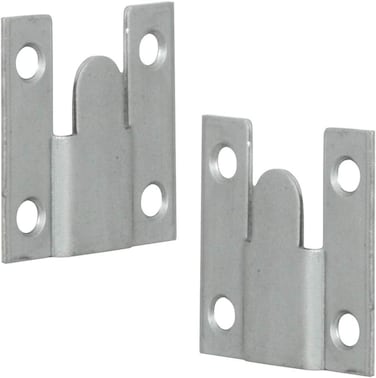 Merriway Bh00056 (10 Pcs) Standard Flush Mounts, Interlocking Sofa Connector Brackets 35mm (1.3/8 Inch) Square - Pack Of 5 Pairs