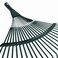 Yardwe 2Pcs Garden Leaf Rake Carbon Steel 22-Teeth Poly Shrub Grass Rake With Wood Handle For Lawn Quick Clean Up (Random Color)