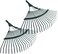 Yardwe 2Pcs Garden Leaf Rake Carbon Steel 22-Teeth Poly Shrub Grass Rake With Wood Handle For Lawn Quick Clean Up (Random Color)