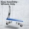 Restaurantware-Rw Clean 35.5 X 23.25 X 27.75 Inch Platform Cart, 1 Large Flat Hand Cart - 660-Pound Capacity, Foldable Handle, Blue Plastic Flatbed Dolly Cart, Heavy-Duty, For Warehouses Or Homes