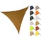 GEBIN Triangle Water Resistant Garden Patio Sun Shade Sail Canopy, Outdoor Terrace Paddock Party UV Protection Waterproof Sunscreen (Brown,2X2X2m)