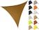 GEBIN Triangle Water Resistant Garden Patio Sun Shade Sail Canopy, Outdoor Terrace Paddock Party UV Protection Waterproof Sunscreen (Brown,2X2X2m)