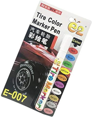 Generic Tire Color Marker Pen E2-E007 - White
