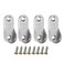 TOPBATHY Oval Clothes Hanging Rod Holder (4 Pieces Support And 8 Pieces Screws)