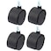 VNDEFUL 4 Piece 8mm Screw Double Wheel Threaded Swivel Caster For Office Chair(Black)
