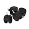 VNDEFUL 4 Piece 8mm Screw Double Wheel Threaded Swivel Caster For Office Chair(Black)