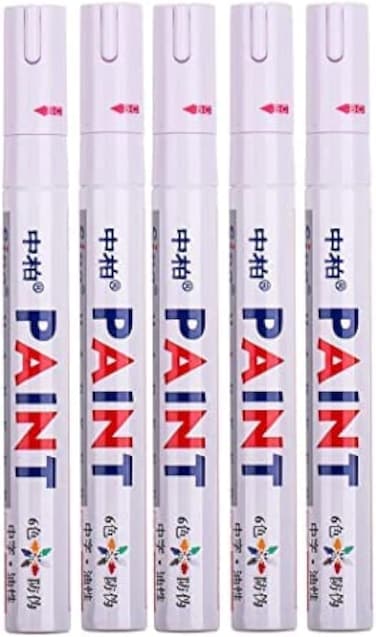 AQSON 10 Pcs Car Moto Auto Permanent Tyre Tread Rubber Marker Paint Pen Waterproof New White