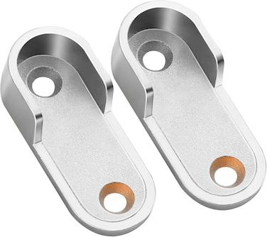 Sipery 10Pcs Oval Closet Rod End Supports Flanges Socket Wardrobe Hanging Rail Rod End Bracket Support For 16mm/0.6Inch Diameter Rod
