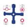 Jimmycloud 1Pc Key Wrench Cross Switch Alloy Universal Square Wrench Tool For Elevator Electrical Cupboard Box Cabinet Socket Wrench