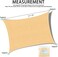 D&amp;D Rectangle Shade Sail 5 X 7 meter Feet 95% 180Gsm UV Block Canopy Sun Shade Cloth For Outdoor Patio Lawn Garden Backyard Sand (3 X 3 meter,Sand)