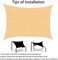 D&amp;D Rectangle Shade Sail 5 X 7 meter Feet 95% 180Gsm UV Block Canopy Sun Shade Cloth For Outdoor Patio Lawn Garden Backyard Sand (3 X 3 meter,Sand)