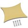 ABCCANOPY Sun Shade Sail, 10'X13' UV Block Canopy Sun Awning For Patio, Deck, Backyard (Beige)