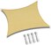 ABCCANOPY Sun Shade Sail, 10'X13' UV Block Canopy Sun Awning For Patio, Deck, Backyard (Beige)