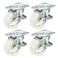 Uxcell Swivel Caster Wheels 1.5 Inch / 40mm Wheel Top Plate Caster With Brake, 66Lb Total Capacity, 4Pcs