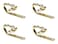 Merriway Bh03671 (50 Pcs) Eb Curtain Header Tape Drapery Hook Brass Plated Metal - Pack Of 50 Pieces