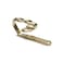 Merriway Bh03671 (50 Pcs) Eb Curtain Header Tape Drapery Hook Brass Plated Metal - Pack Of 50 Pieces