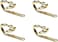 Merriway Bh03671 (50 Pcs) Eb Curtain Header Tape Drapery Hook Brass Plated Metal - Pack Of 50 Pieces