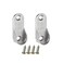 TOPBATHY 6Pcs Oval Closet Rod End Supports Furniture Hardware Accessories Wardrobe Tube Support Bracket Clothes Hanging Holder (2Pcs And 4Pcs Screws)