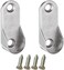 TOPBATHY 6Pcs Oval Closet Rod End Supports Furniture Hardware Accessories Wardrobe Tube Support Bracket Clothes Hanging Holder (2Pcs And 4Pcs Screws)