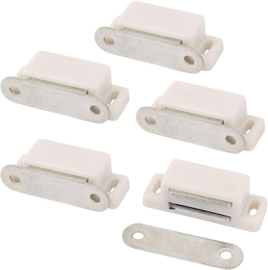 Aexit Home (Home Hardware) Hardware Closet Cabinet Door Stopper Magnetic Catch Stop Self-Aligning Magnet Latch Lock (56Ry829Qf547) White 5Pcs