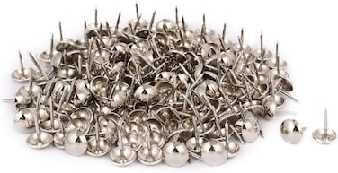 X-DREE 7/16" Dia Stainless Steel Round Top Upholstery Nail Thumb Tack Push Pin 200Pcs