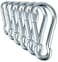 Branded Boards Black &amp; Silver Zinc-Galvanized Heavy Duty Bushcraft Carabiner Spring Snap Clip Link Hooks 200-500Lb Load 2, 6 &amp; 12 Packs