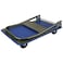 Olympia Tools Foldable Push Cart Dolly - 300 Lb. Capacity Heavy Duty Platform Truck With 360&deg; Swivel Wheels - Black