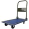 Olympia Tools Foldable Push Cart Dolly - 300 Lb. Capacity Heavy Duty Platform Truck With 360&deg; Swivel Wheels - Black