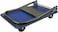 Olympia Tools Foldable Push Cart Dolly - 300 Lb. Capacity Heavy Duty Platform Truck With 360&deg; Swivel Wheels - Black