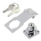 Dingchi Twist Knob Keyed Locking Hasp For Small Doors, Cabinets And More, Steel, Lock In Chrome Plated, Metallics