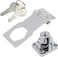 Dingchi Twist Knob Keyed Locking Hasp For Small Doors, Cabinets And More, Steel, Lock In Chrome Plated, Metallics
