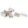 DealMux Cabinet Cupboard Drawer L Shaped Lock Strike Plate 29X16X10mm 8Pcs