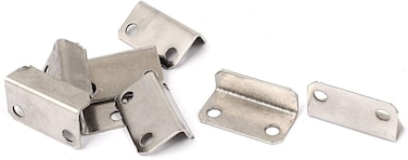DealMux Cabinet Cupboard Drawer L Shaped Lock Strike Plate 29X16X10mm 8Pcs