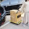 ZQY Mobile Platform Trolley Foldable Easy To Store Weight-Bearing 330Lb Universal Swivel Wheel Warehouse Flatbed Small Trailer Pull Cargo Truck Hand-Drawn Four-Wheeled Trolley