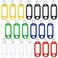 Uniclife 20 Pack Plastic Key Tags With Split Rings Label Window Assorted Colors