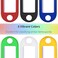 Uniclife 20 Pack Plastic Key Tags With Split Rings Label Window Assorted Colors