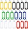 Uniclife 20 Pack Plastic Key Tags With Split Rings Label Window Assorted Colors