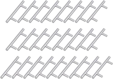 VOSAREA 25 Pieces Stainless Steel Cabinet Pull Furniture Bar Handles For Drawer Dresser Cupboard