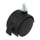 Aexit Table (Home Hardware) Chair Black Plastic 8mm Screw Stem 2" Dia Wheel 360 Degree Rotation Swivel Brake (28Ry879Qf369) Locking Caster
