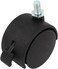 Aexit Table (Home Hardware) Chair Black Plastic 8mm Screw Stem 2" Dia Wheel 360 Degree Rotation Swivel Brake (28Ry879Qf369) Locking Caster