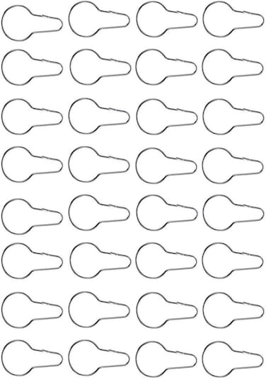 Garneck 60Pcs Shower Curtain Hooks Rings Metal Shower Curtain Hooks For Bathroom Shower Rod Curtains